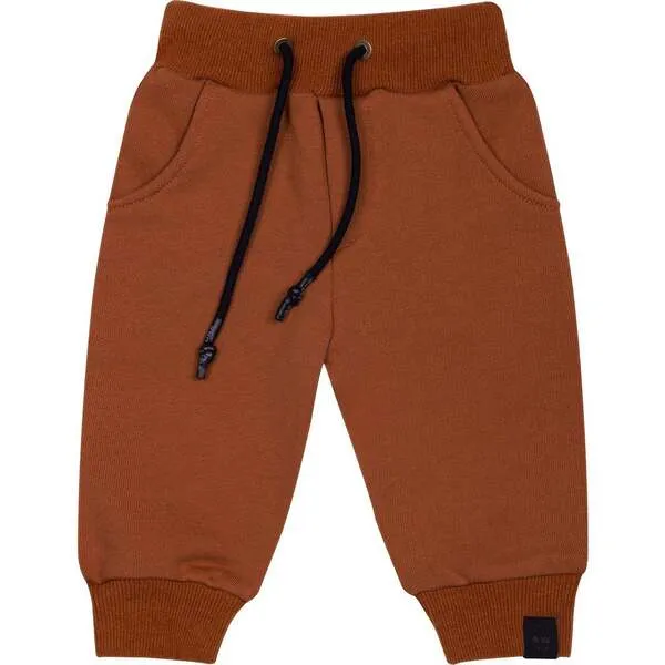 OMAMImini Baby Terry Joggers, Rust