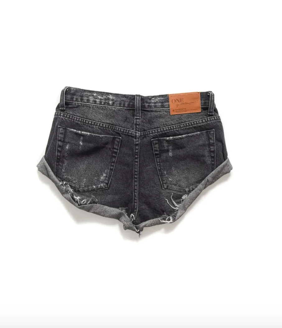 One Teaspoon Black Sea Bandits Denim Shorts