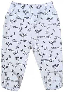 Organic Cotton Baby Pants Footed GOTS Certified Unisex Clothing (Natural)