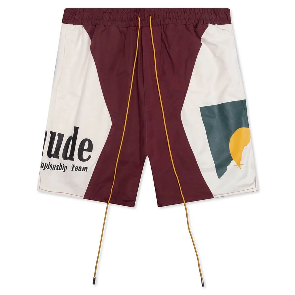 Panel Logo Short - Maroon/White