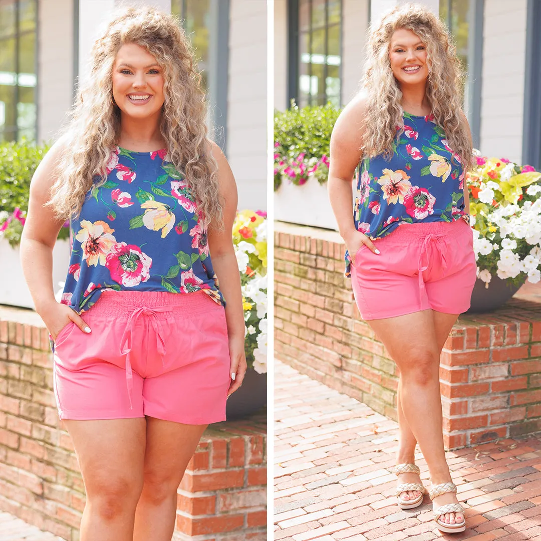 Petals Everywhere Top, Navy