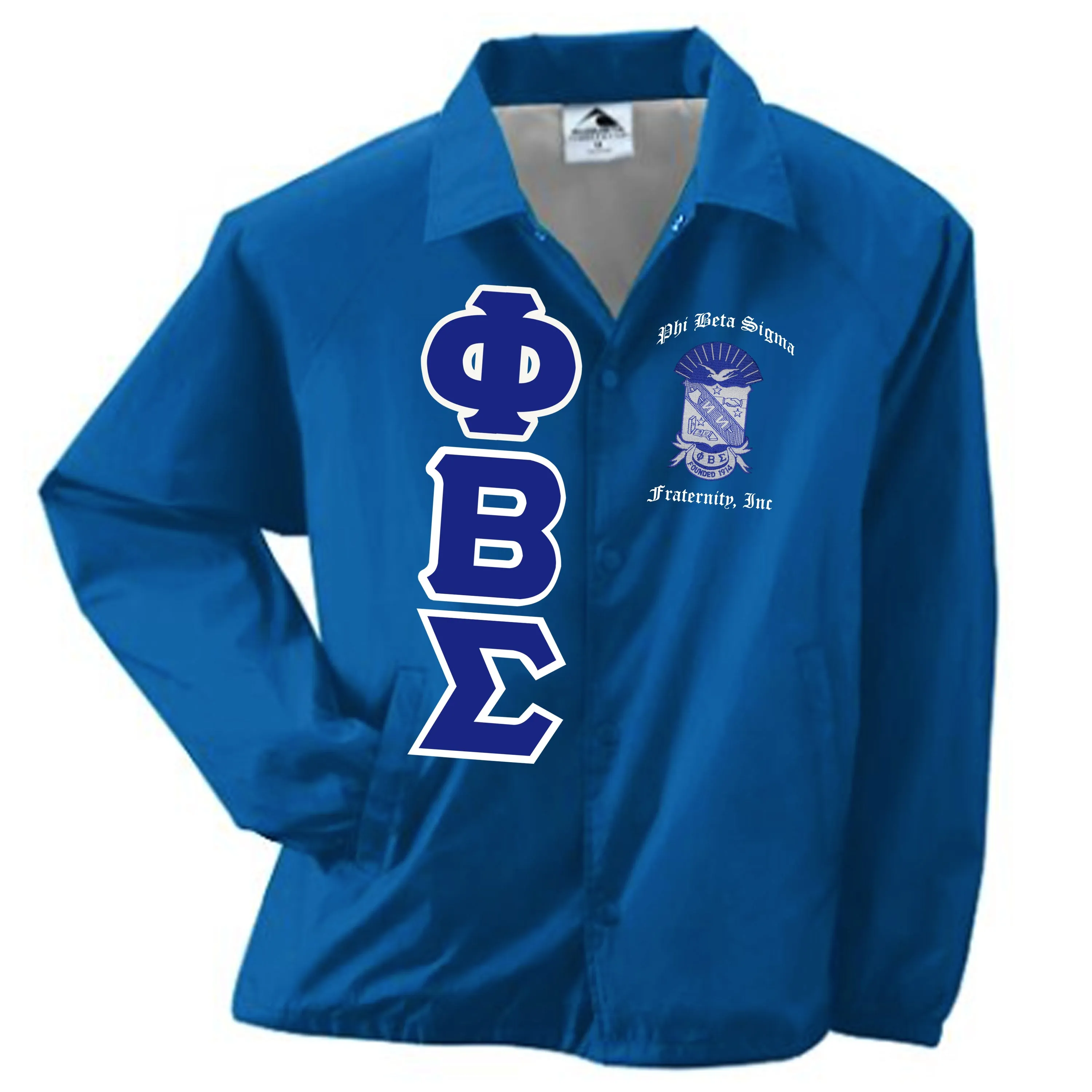 Phi Beta Sigma Crossing Jacket Crest&Letters