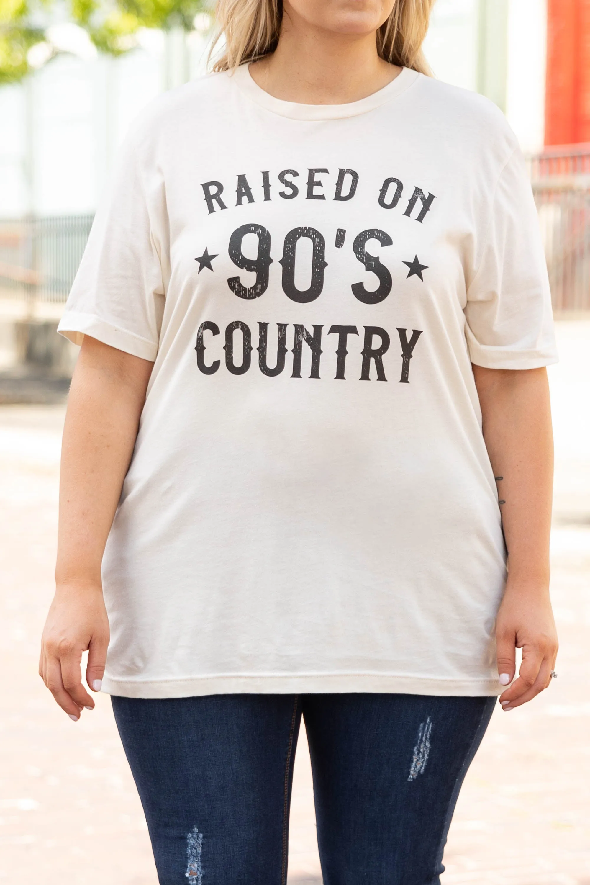 Raised On 90's Country Tee, Natural