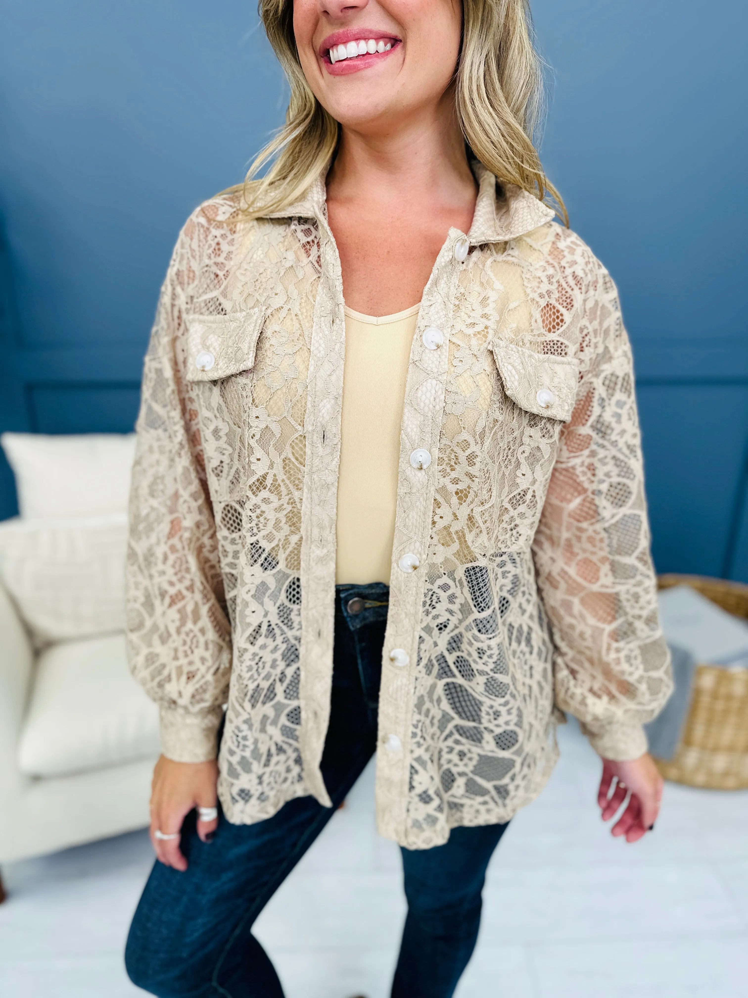 REG/CURVY Summer Steal Lovely Lace Shacket--Multiple Colors