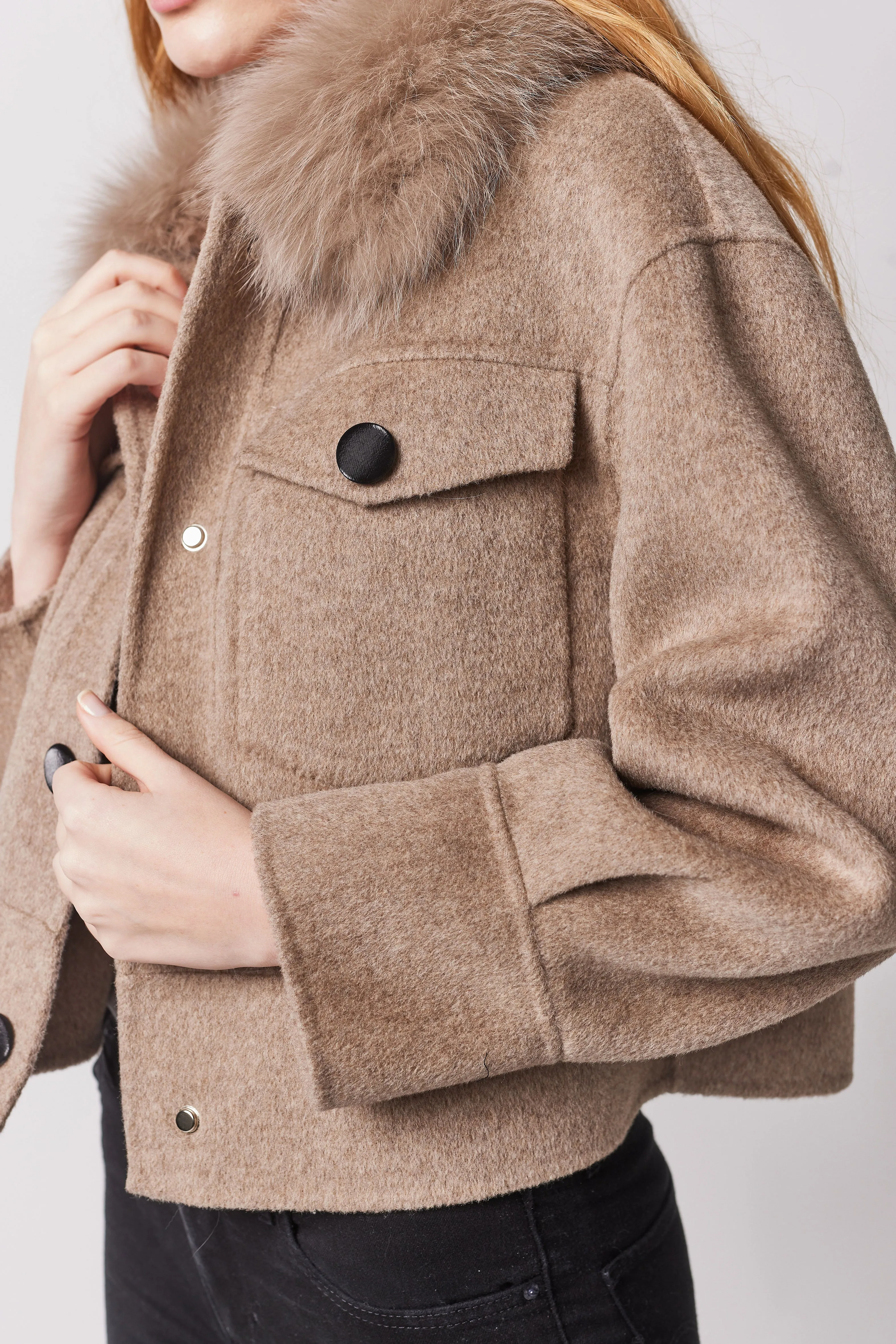 Regent Cashmere Jacket - Taupe