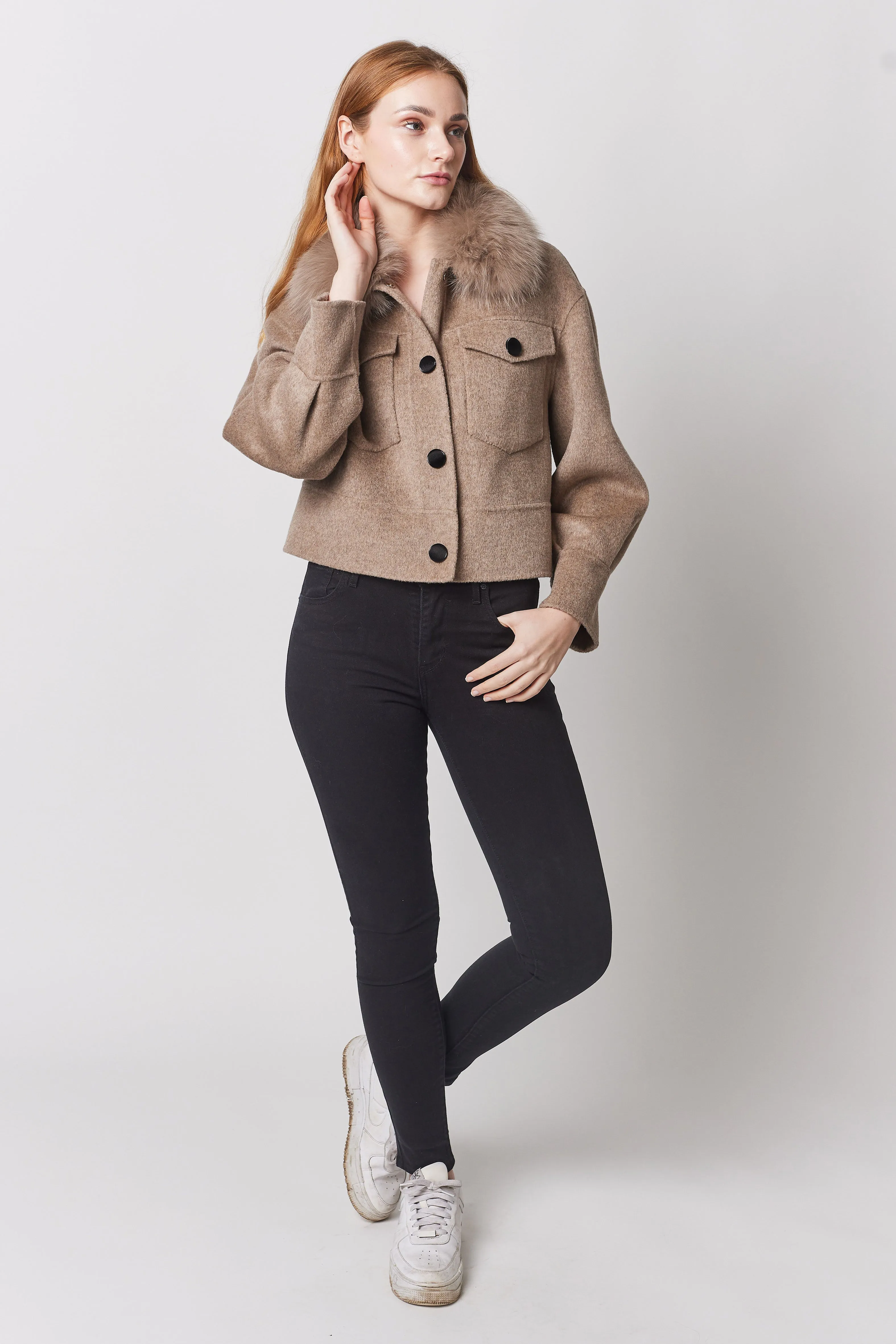 Regent Cashmere Jacket - Taupe