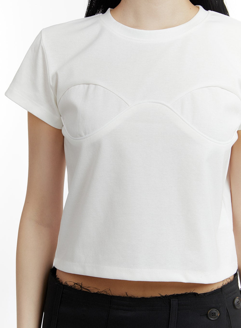 Shaped Detail Crop Top CM429