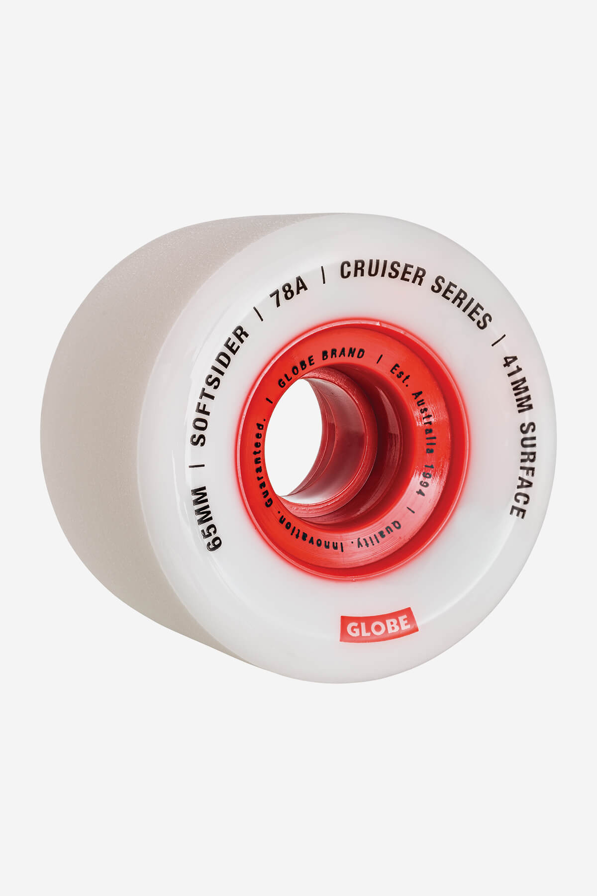 Softsider Cruiser Wheel 65mm - White/Red