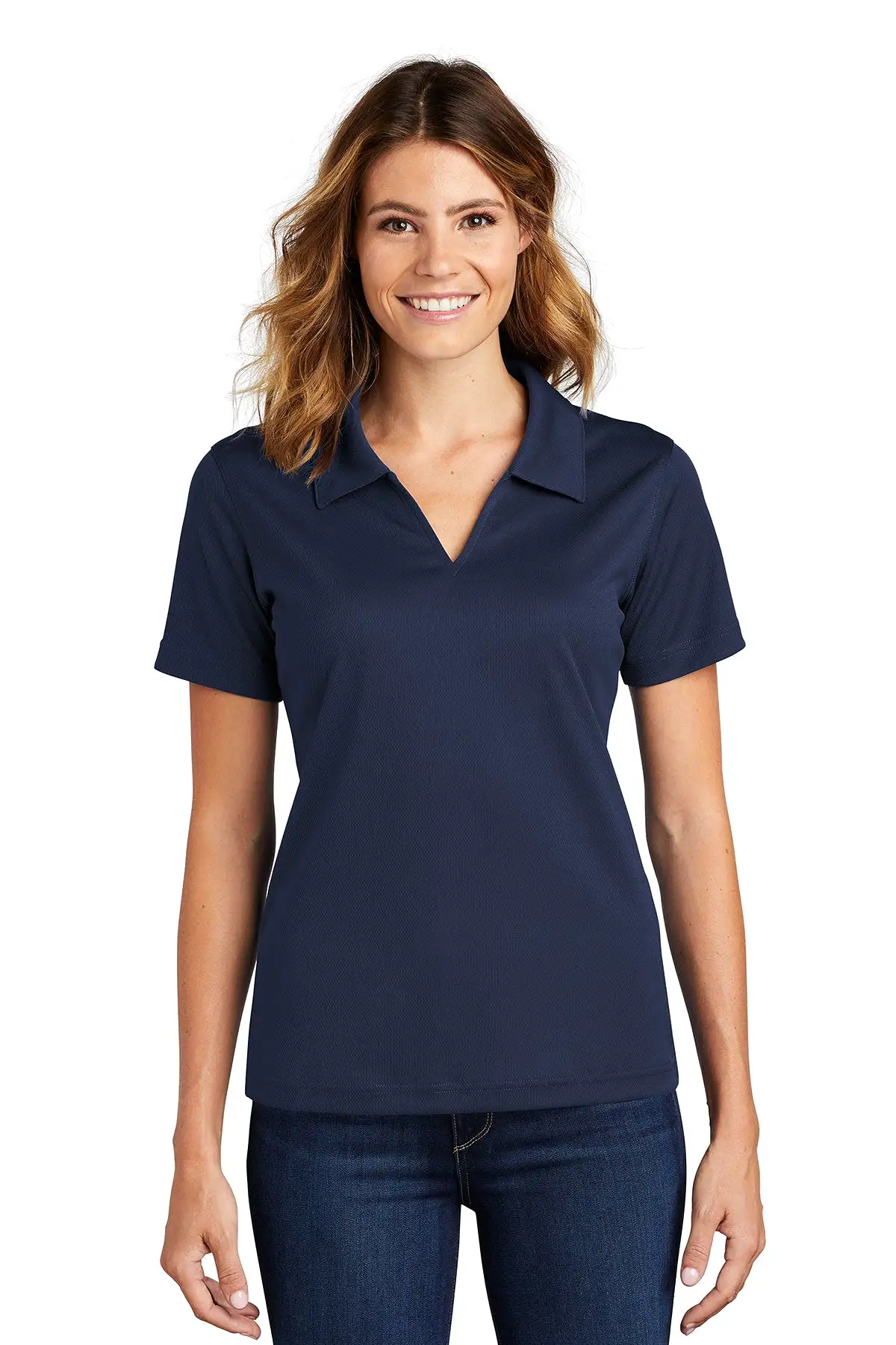 Sport-Tek Ladies Dri-Mesh L469 V-Neck Polo