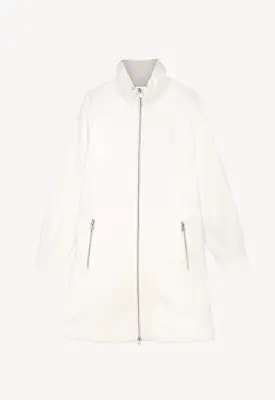 Square Textured Solid High Neck Jacket