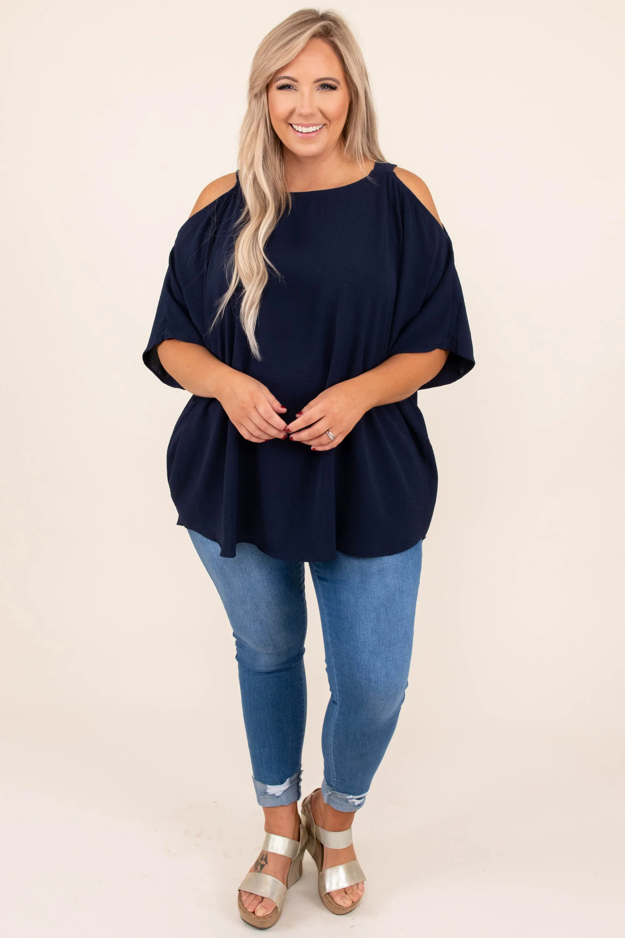 Summertime Magic Top, Navy