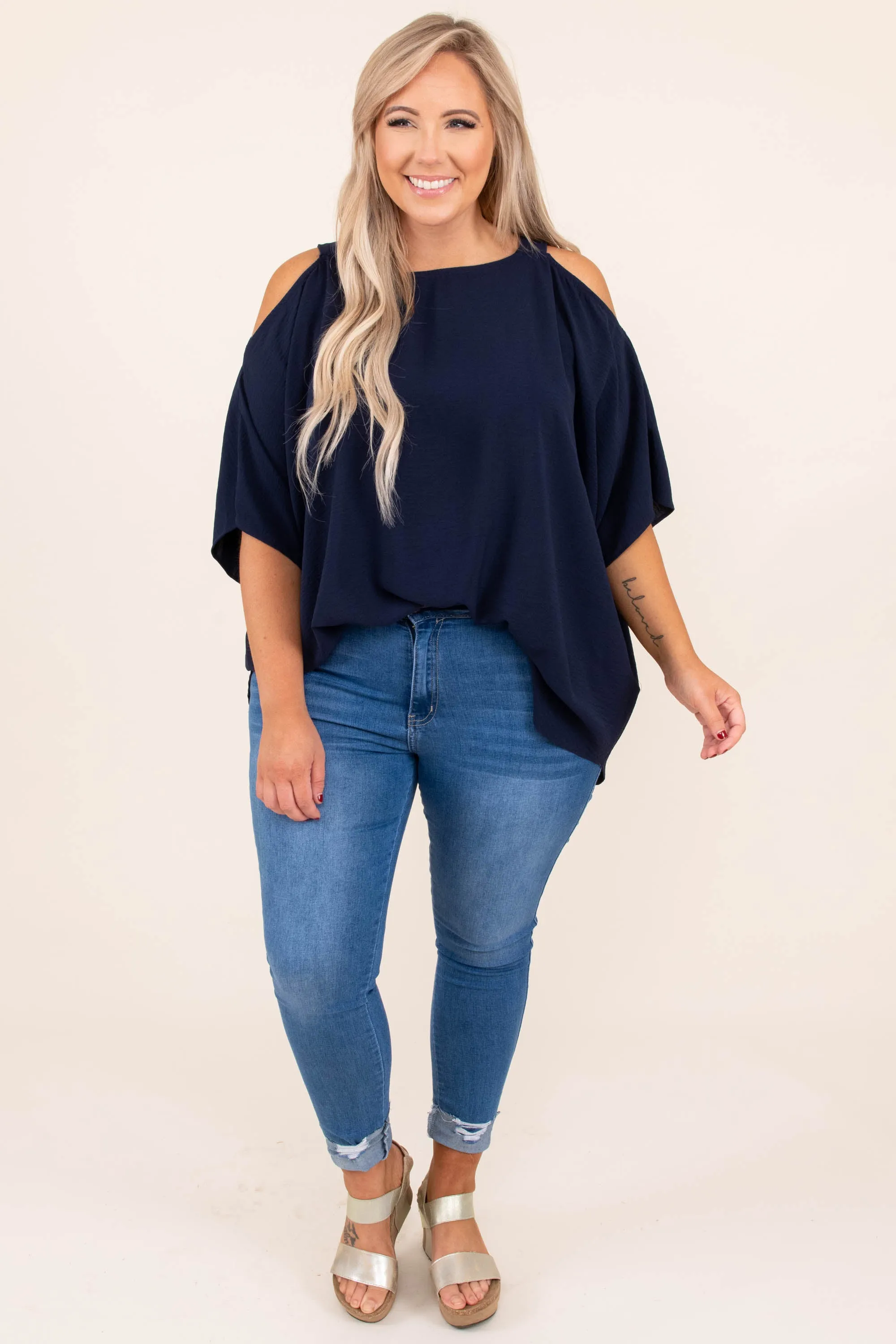 Summertime Magic Top, Navy