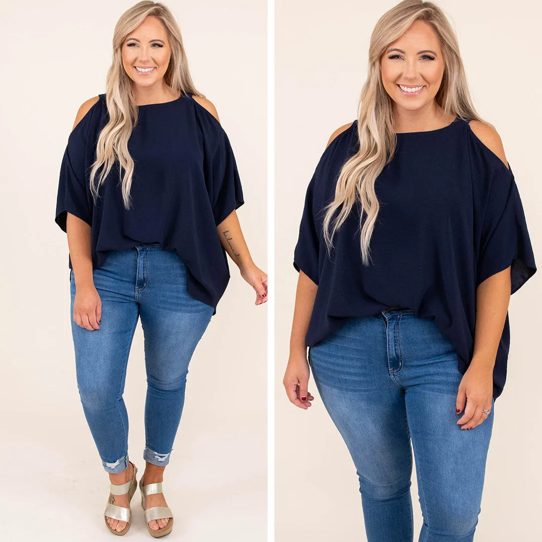 Summertime Magic Top, Navy