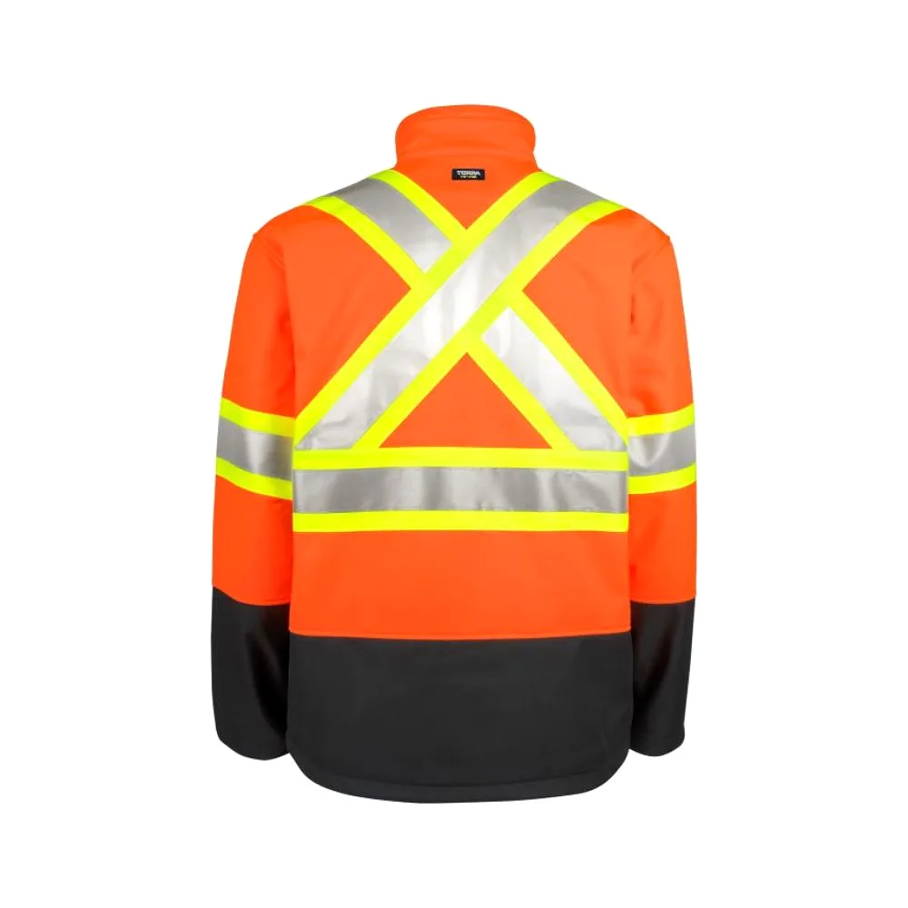 Terra Hi Vis Men's Softshell Waterproof Jacket 116516OR - Orange