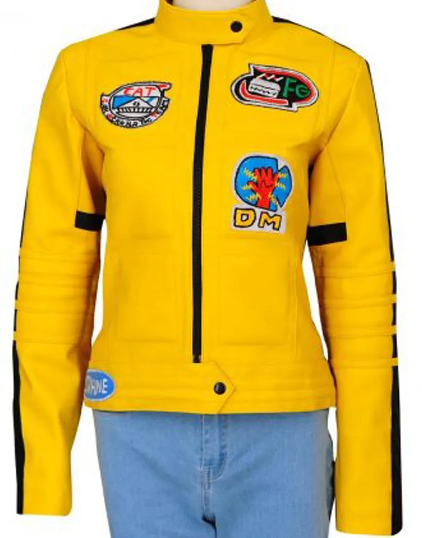 The Bride Kill Bill Yellow Motorcycle Jacket