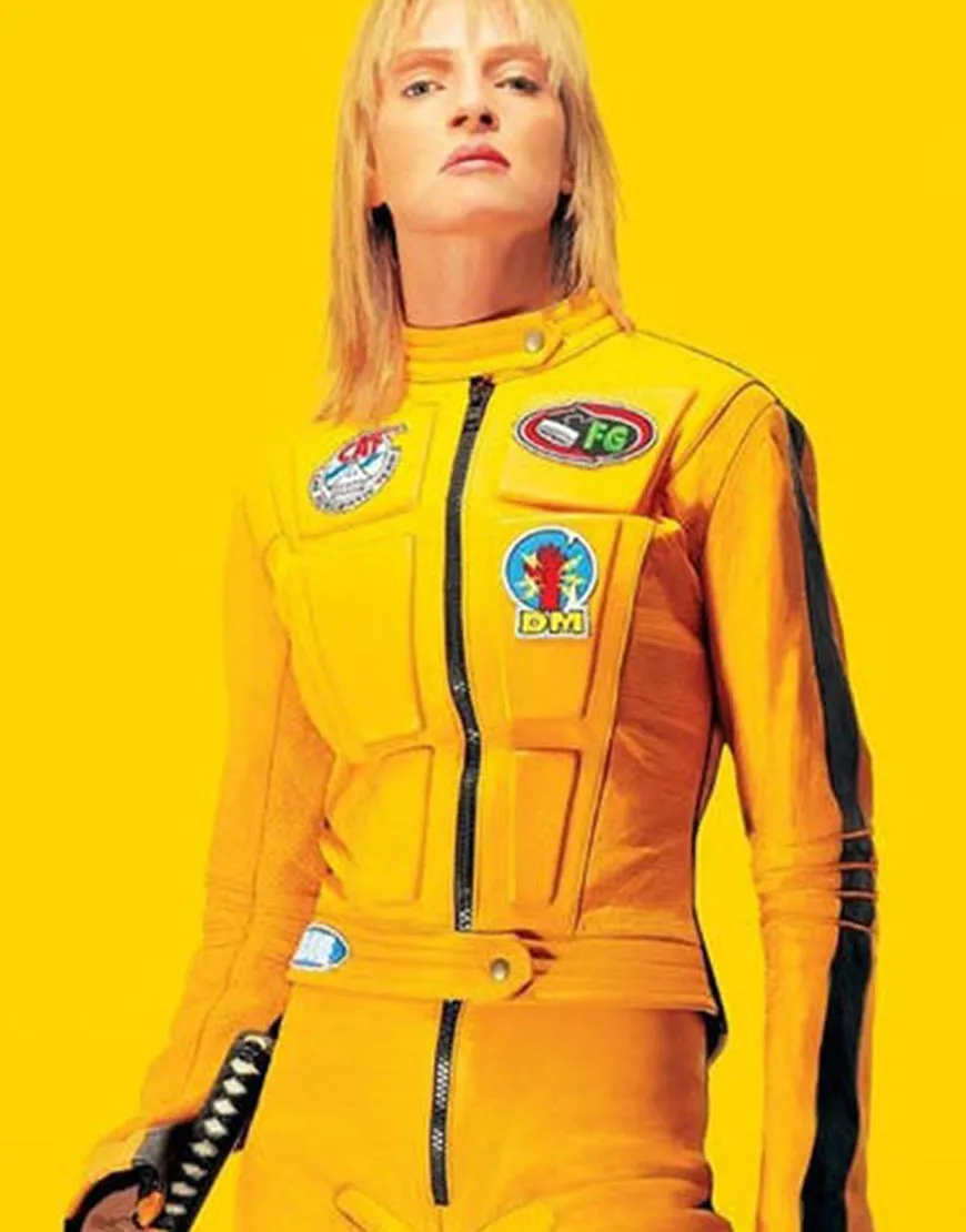 The Bride Kill Bill Yellow Motorcycle Jacket