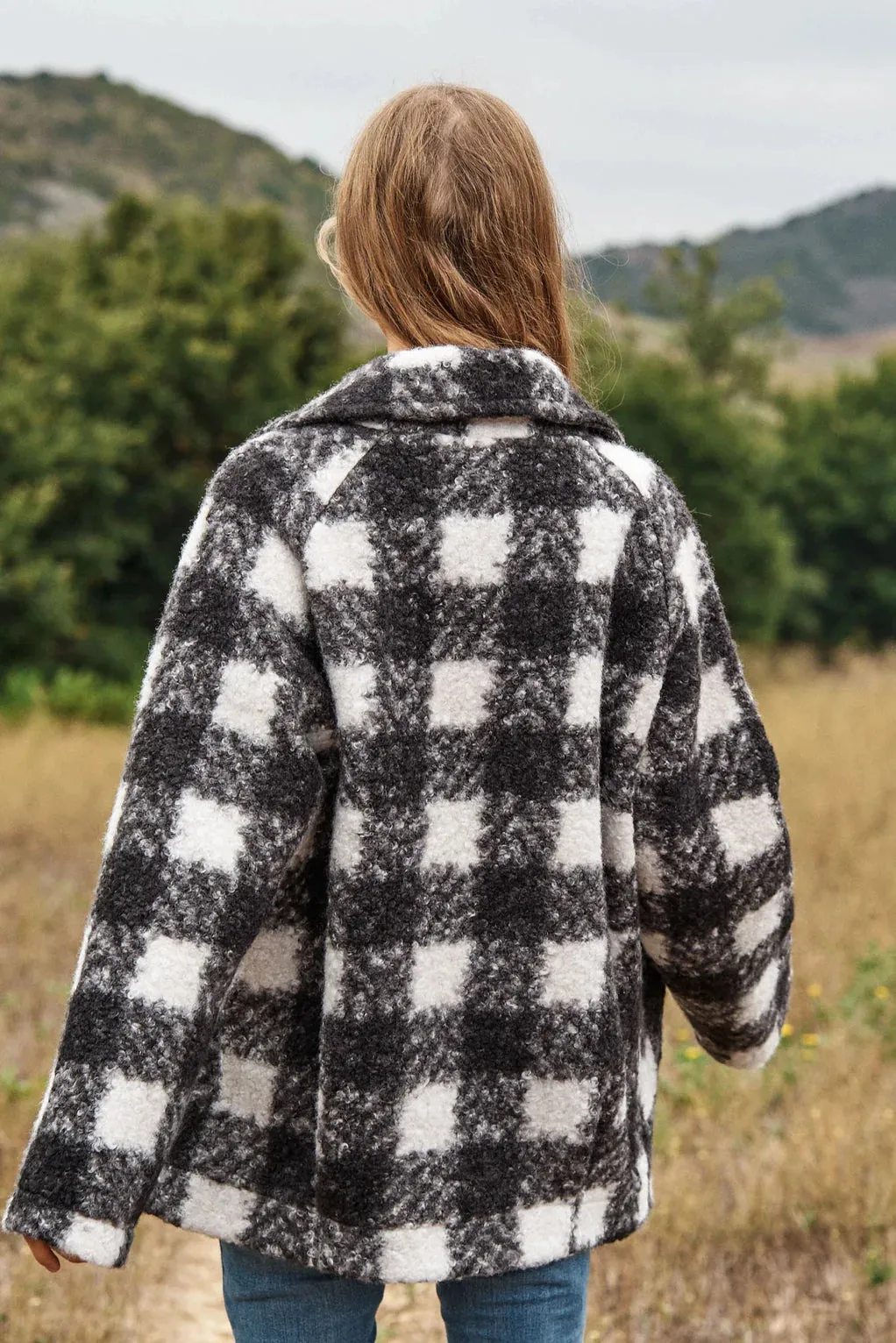 The Buffalo Check Boucle Jacket - Black - PLUS