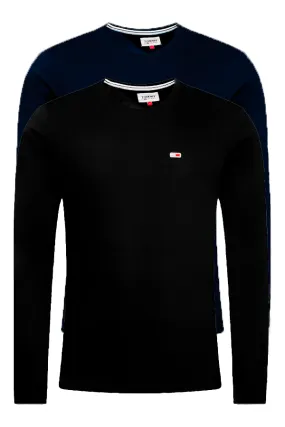 Tommy Hilfiger Regular 2-Pack L/S Tee Black/Navy