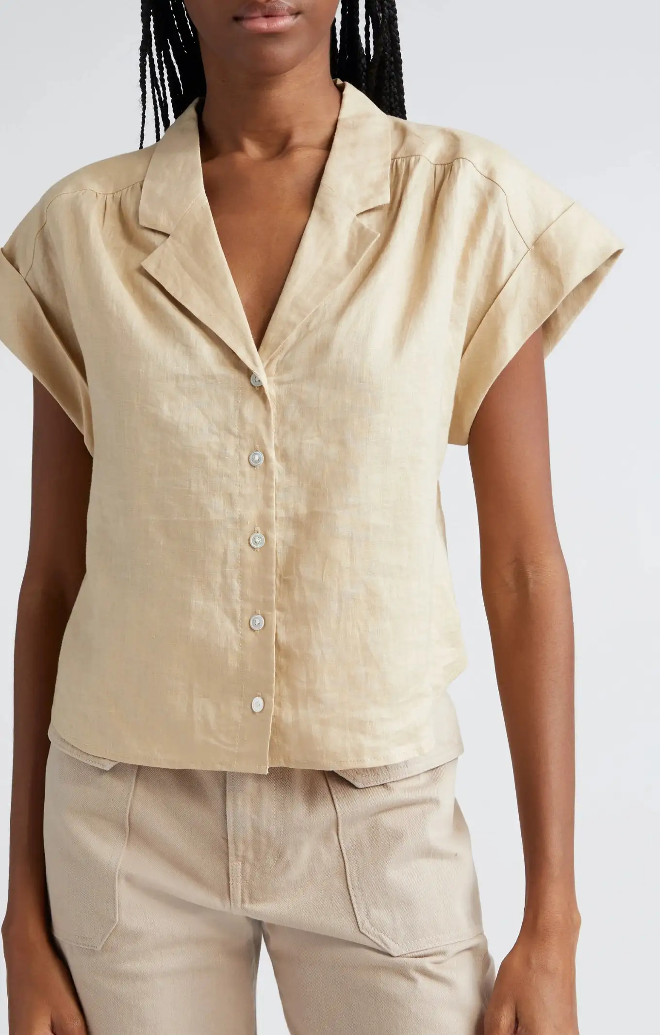 Veronica Beard - Kasa Top - Pebble Khaki