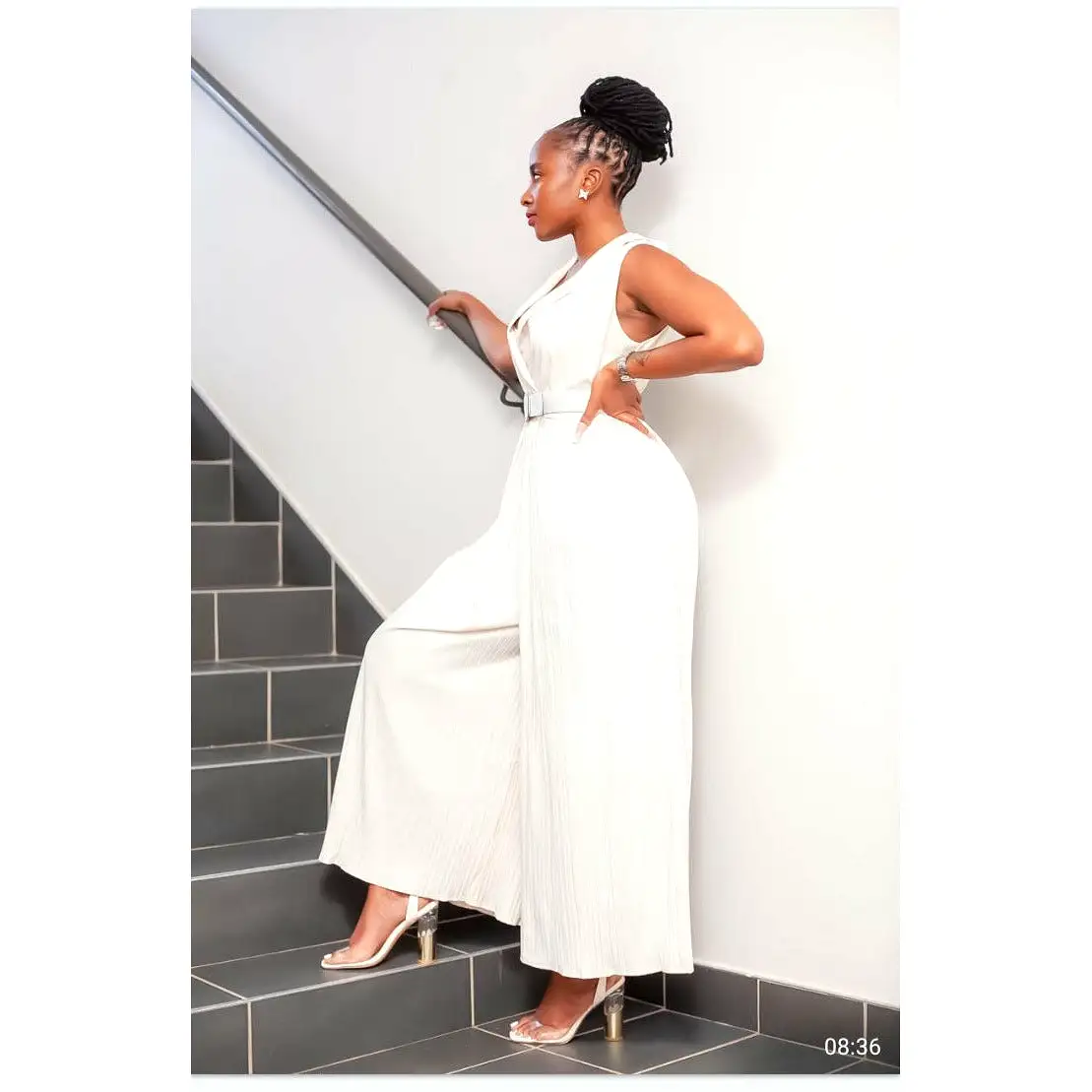 Vintage Sleeveless Wide Leg Jumpsuit