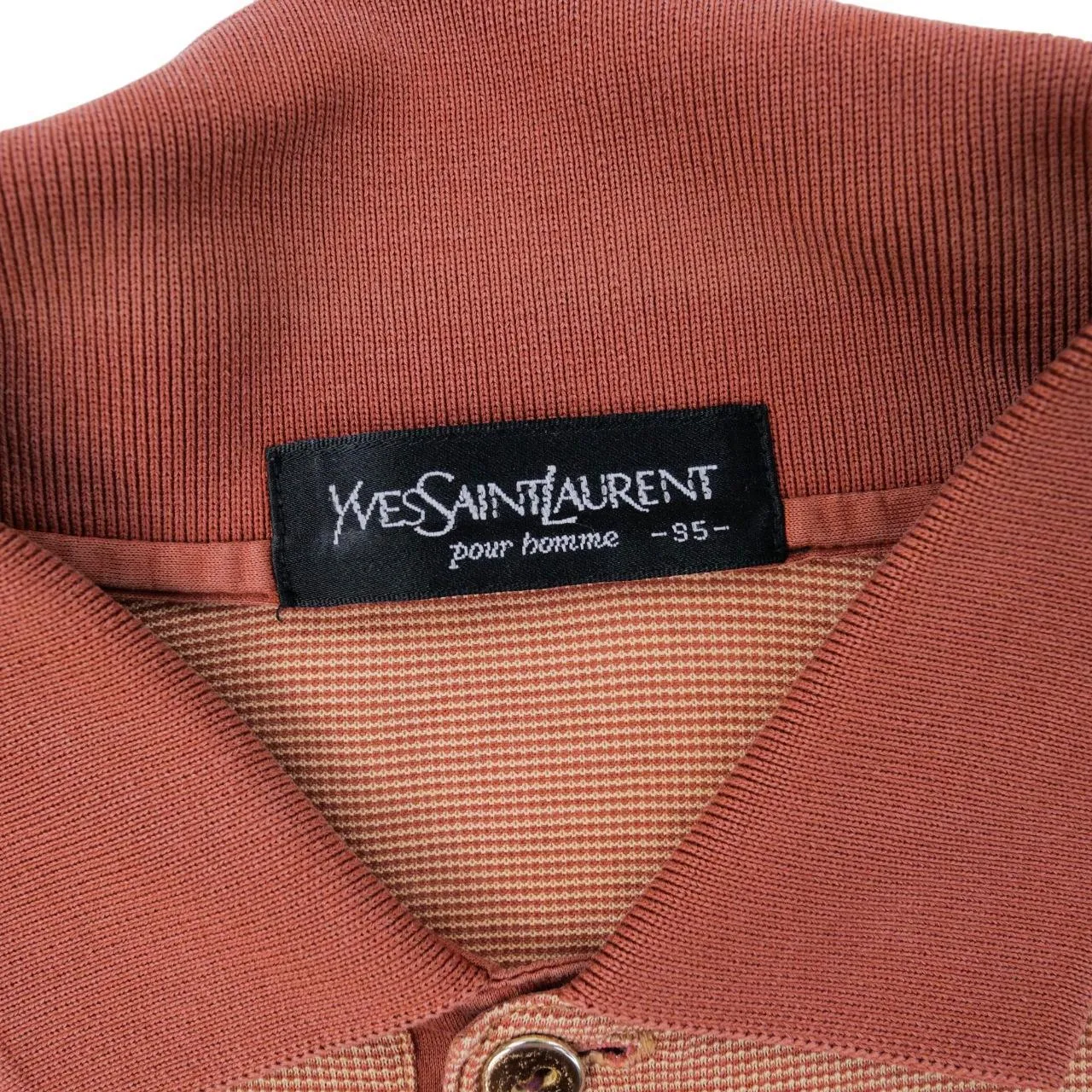 Vintage YSL Yves Saint Laurent Long Sleeve Polo Shirt Size L